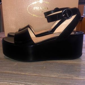 Authentic Prada Platform Sandals